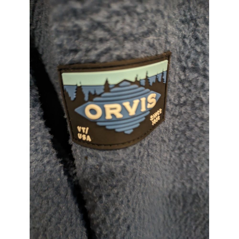 Orvis Men’s Blue Long Sleeve Full Zip Fleece Comfort Outdoor Warm Jacket‎ s XL - Picture 4 of 5